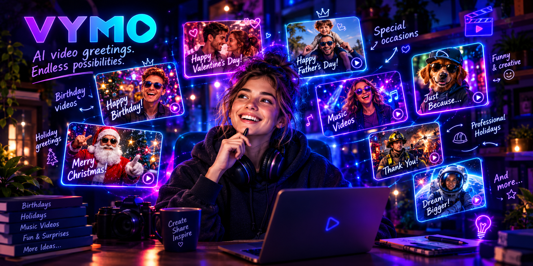 What Kind of AI Video Greetings Can You Create? Ideas for VYMO Creators